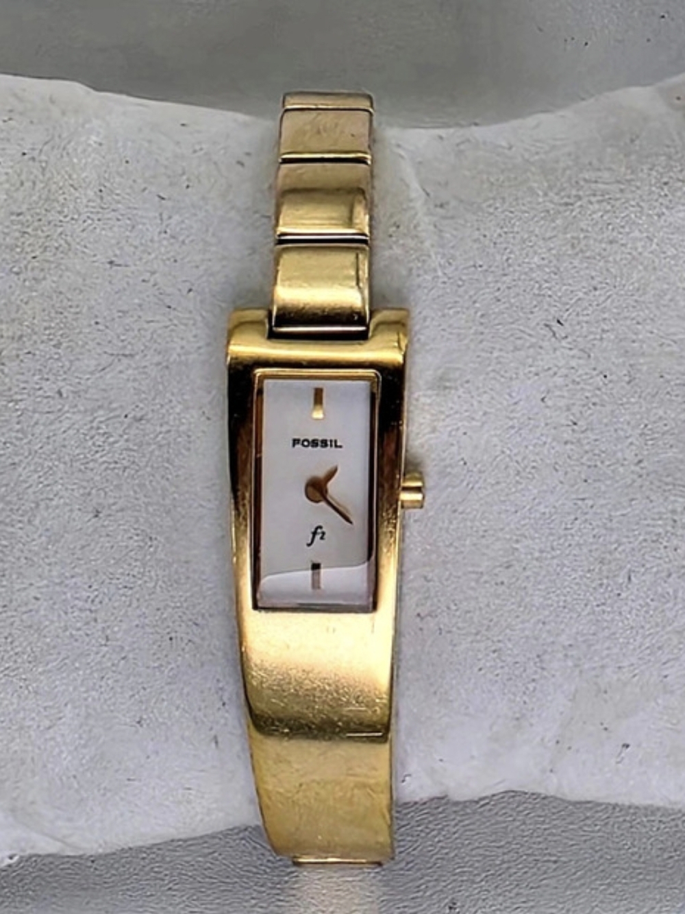 Fossil F2 Gold-Tone Rectangular Watch